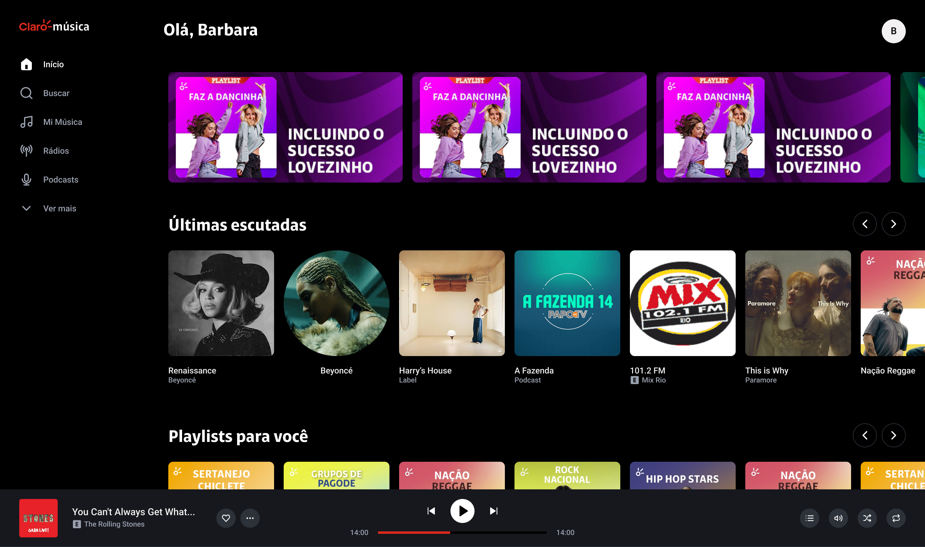 Claro música Ecossistema Digital